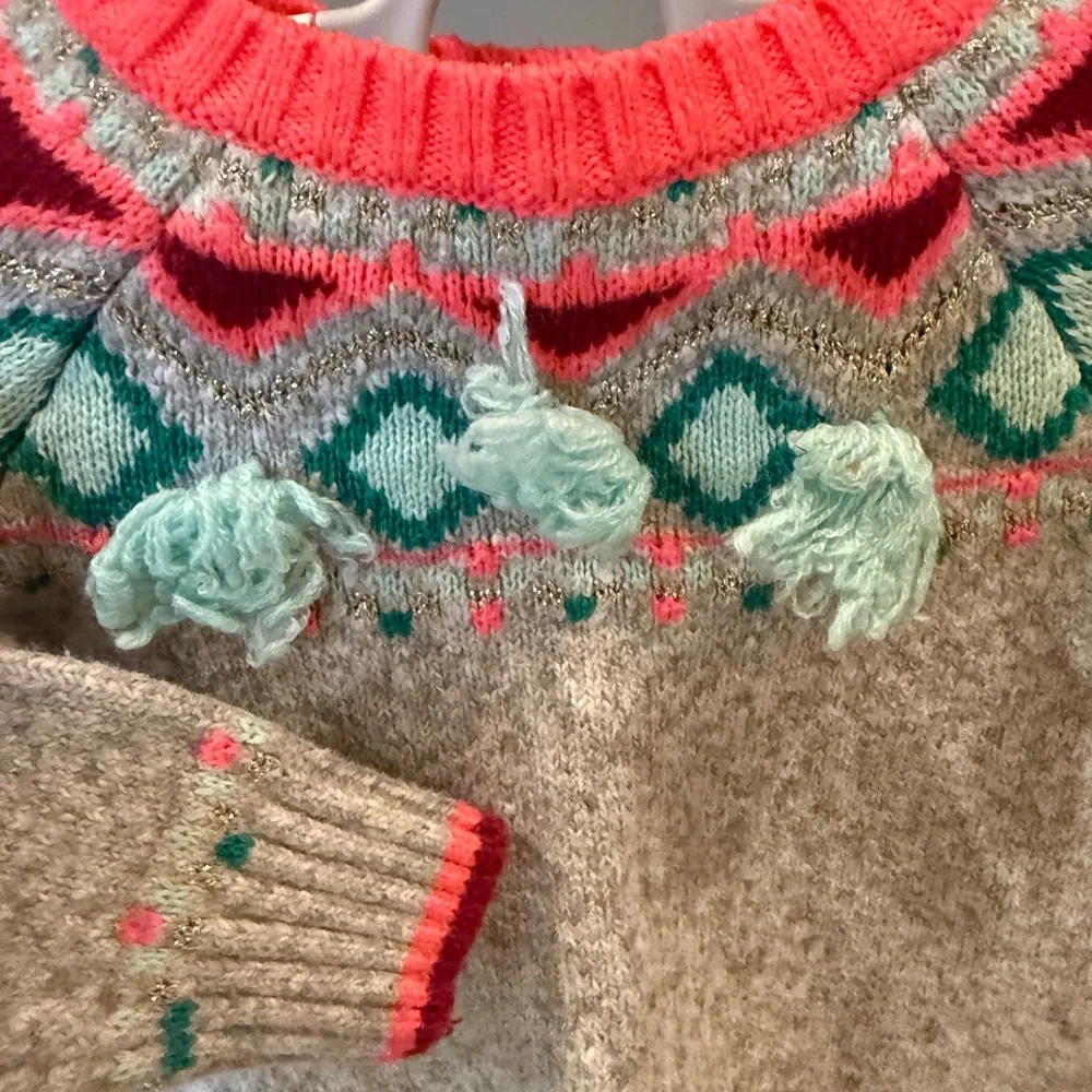Cat & Jack Toddler Girls Boho Knit Sweater and Tulle Skirt Size 18 Months